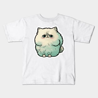 Elegant Persian Cat Sticker for Cat Lovers Kids T-Shirt